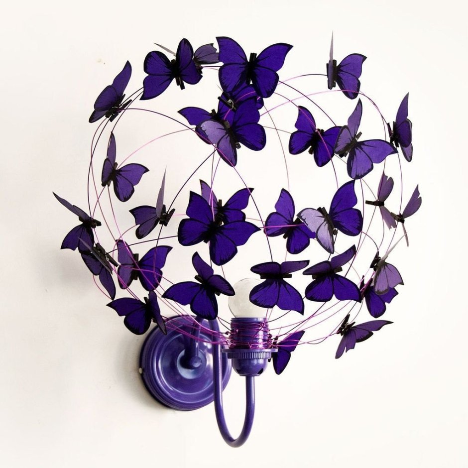 Плафоны из вязаных салфеток