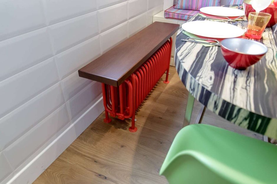 Цветные батареи в интерьере