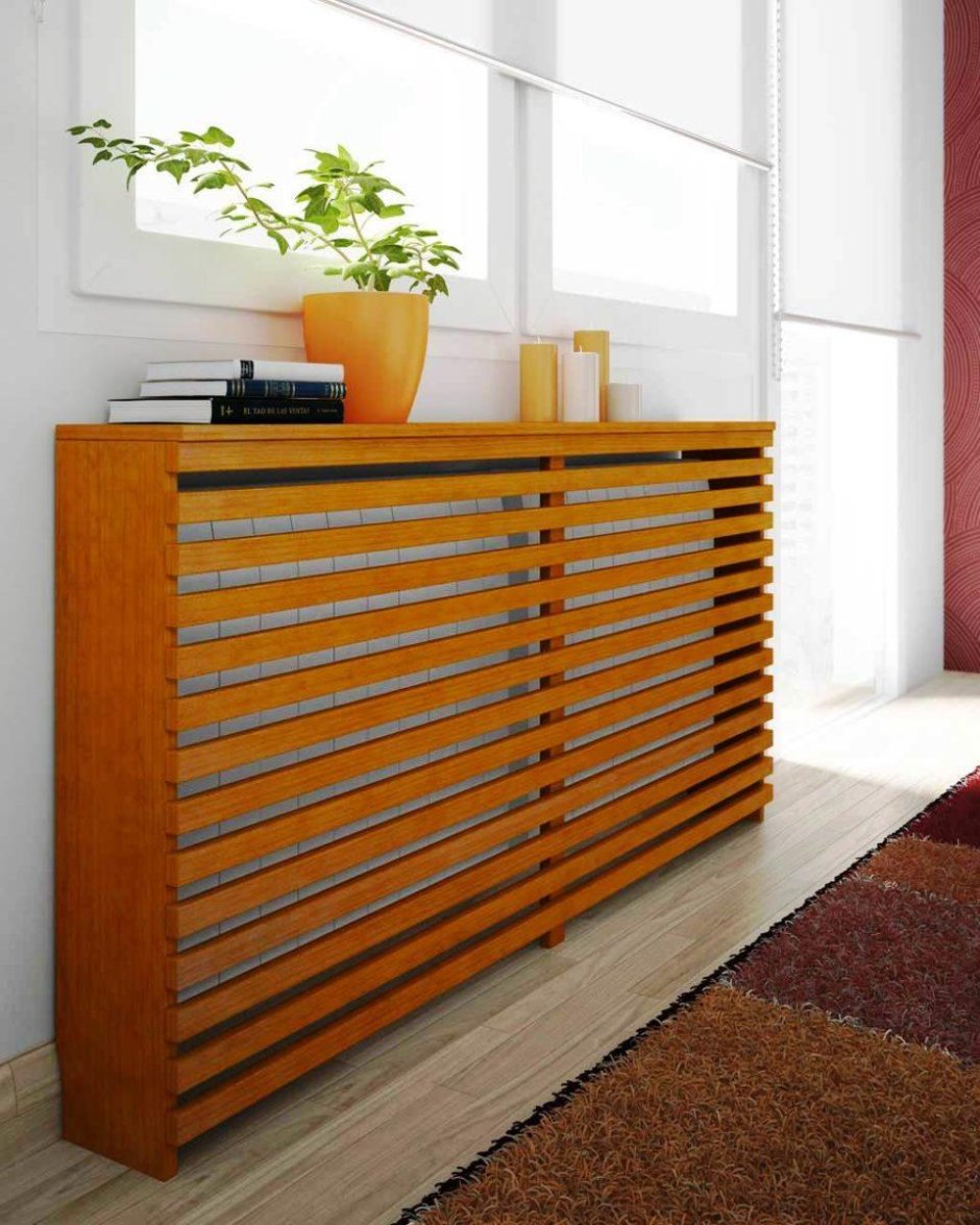 Экран на батарею деревянный