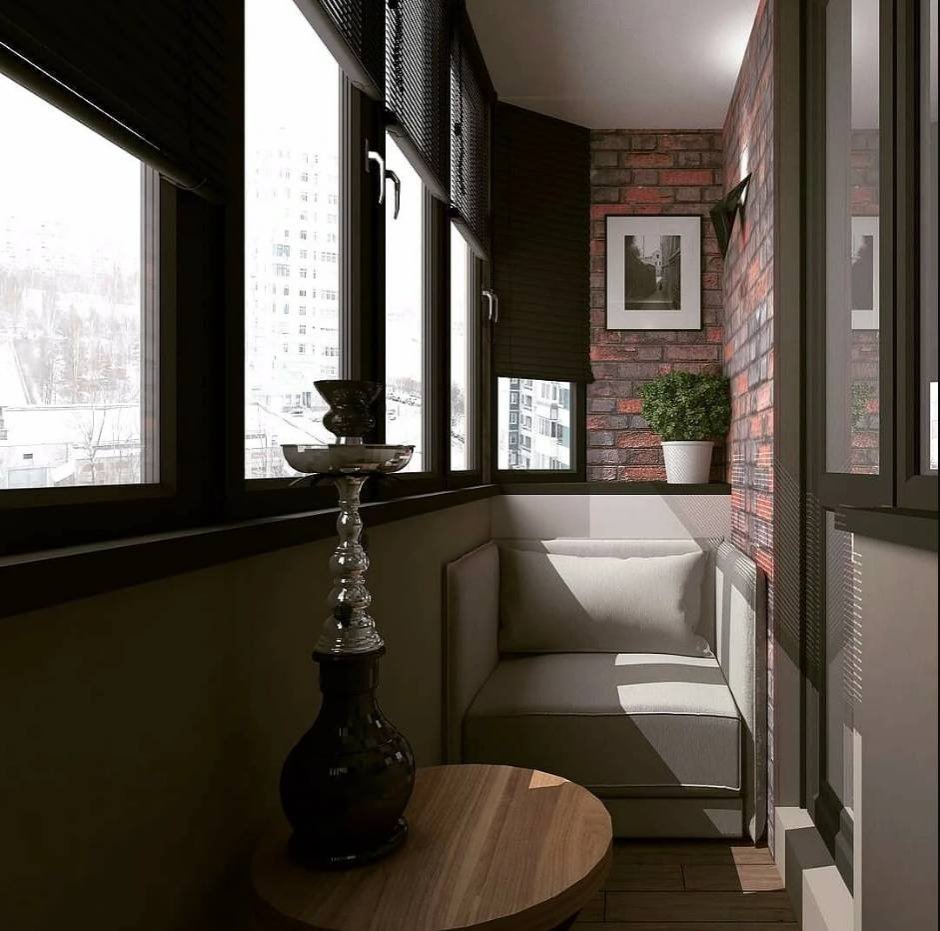 Балкон в серых тонах