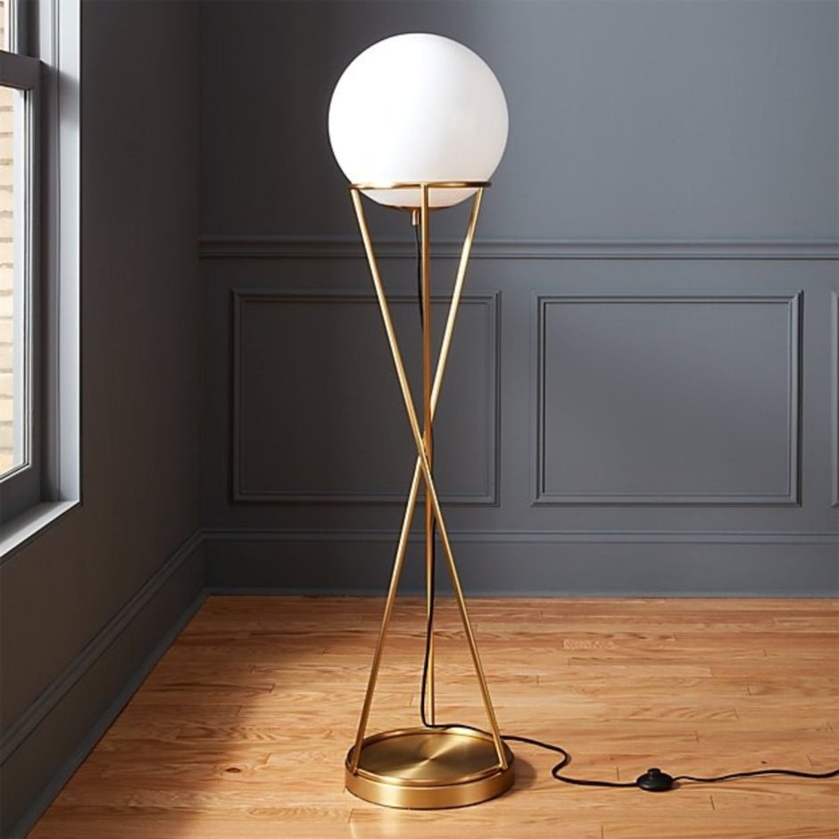 Торшер Solis Globe Hourglass Brass Floor Lamp