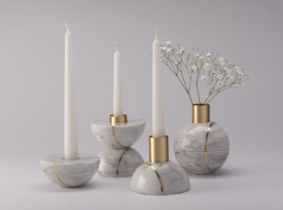 Подсвечник из бетона