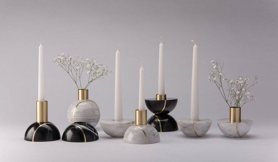 Декор свечей в бетоне