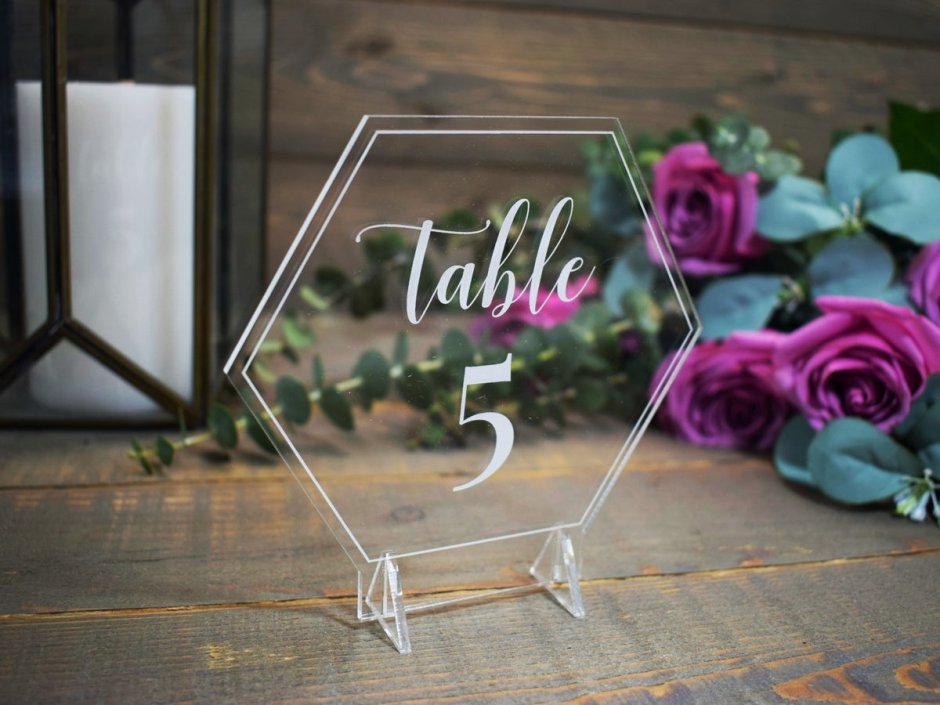 Акриловые номерки на столы