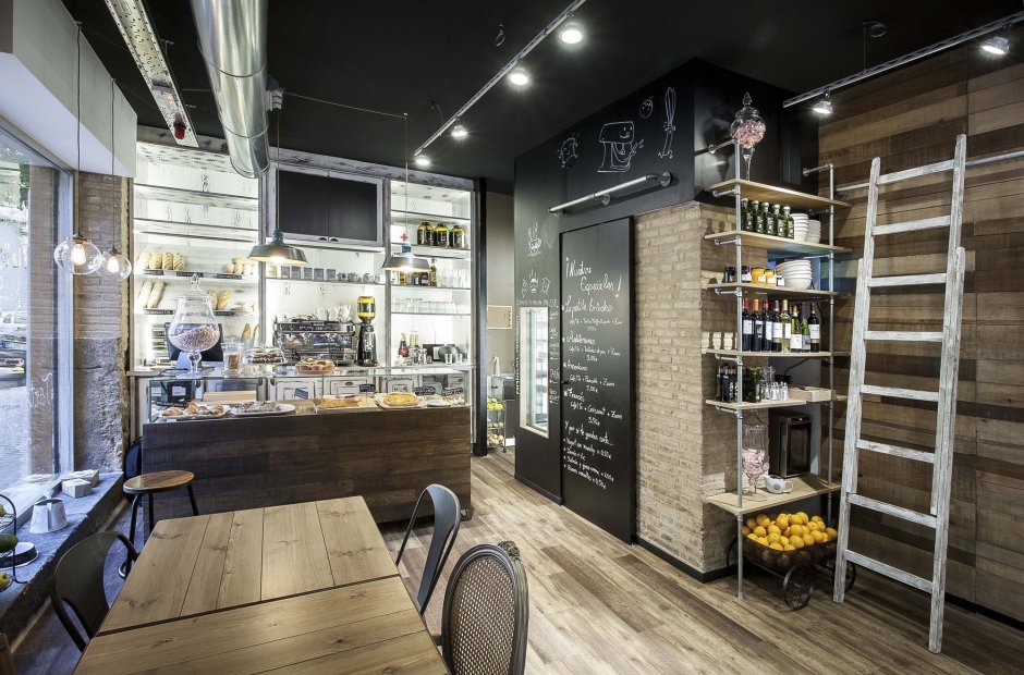 Интерьер мини кофейни