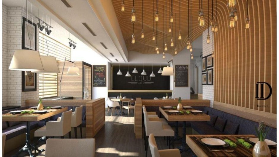 Проект интерьера кафе