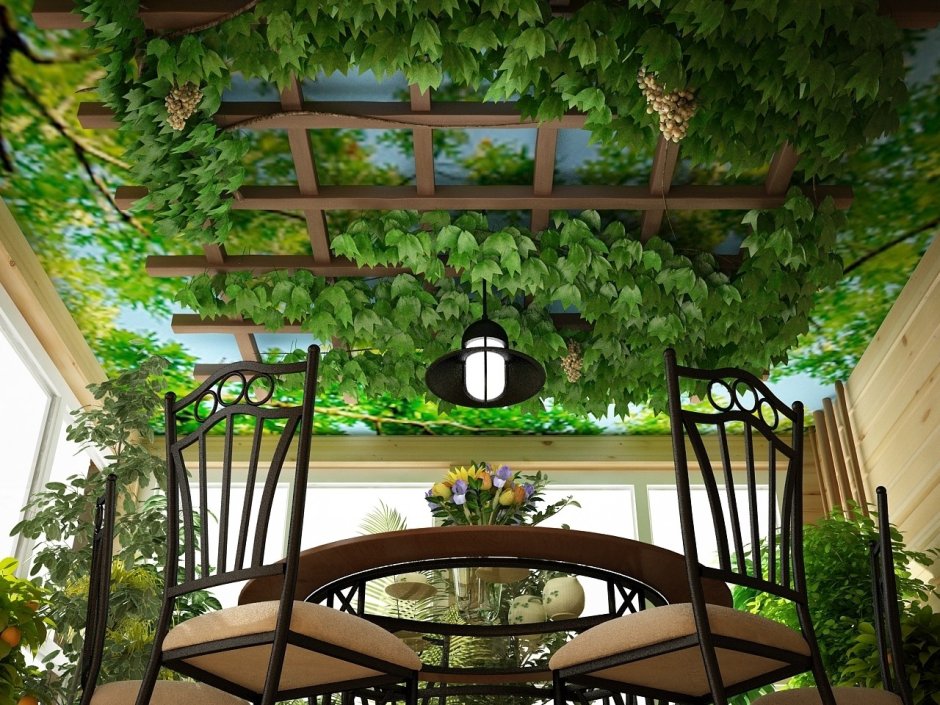 Искусственные растения на потолок