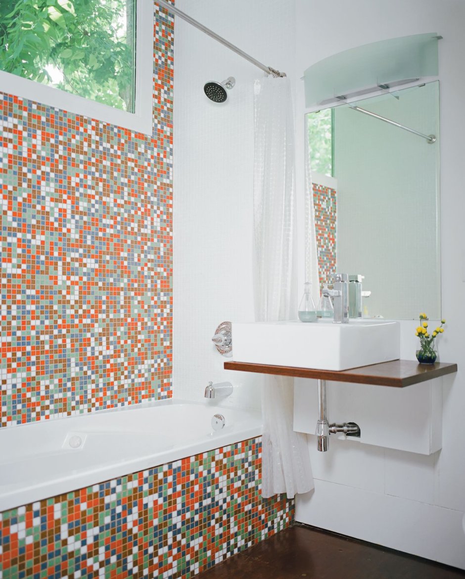Ванные комнаты с мозаикой