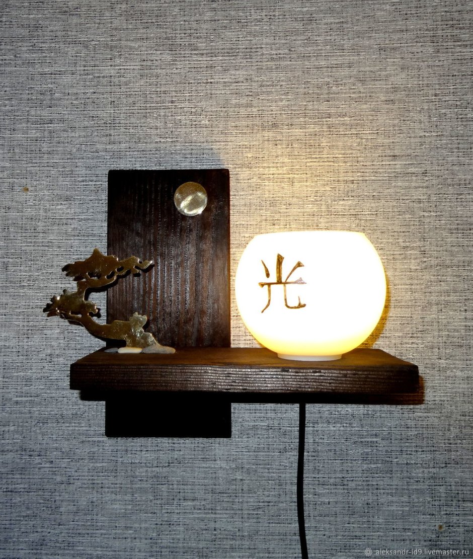 Настольная лампа в японском стиле