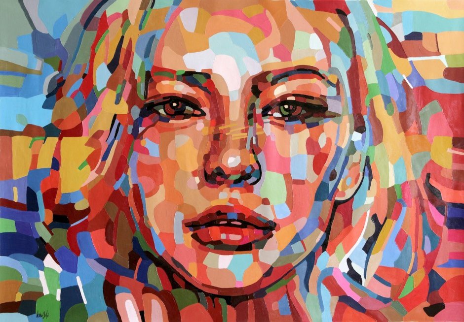 Портрет девушки красками