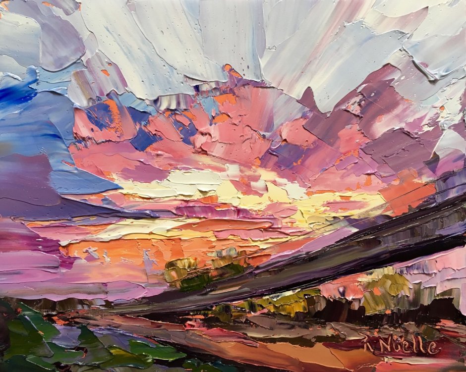 Живопись Татьяны Зубовой пейзаж мастихин