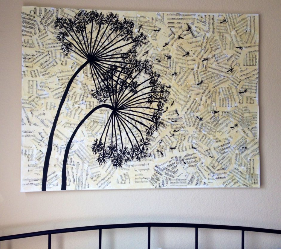 Панно из газет на стену