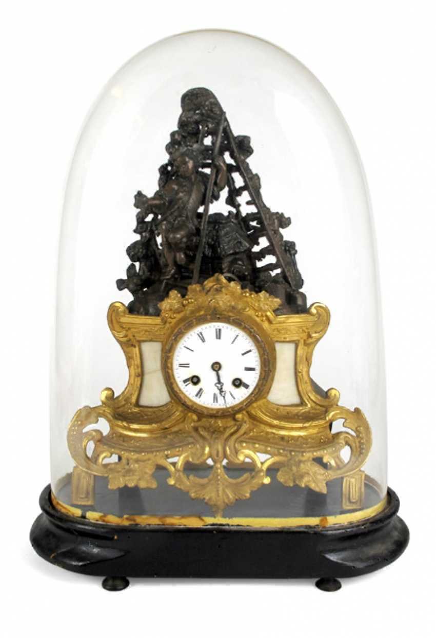 Часы настольные со стеклянным колпаком