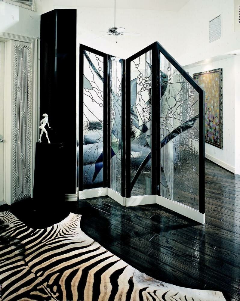 Стеклянные витражи в интерьере