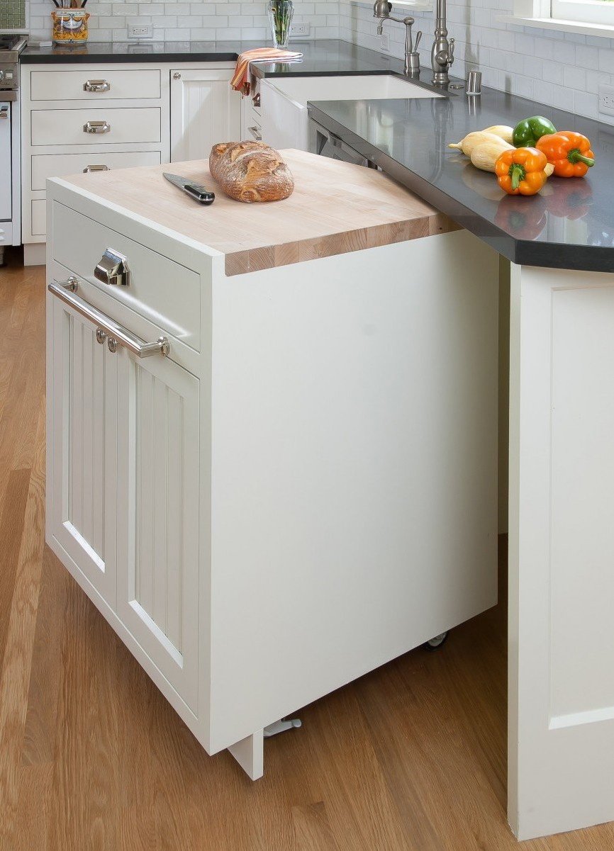 Выкатная тумба на кухню