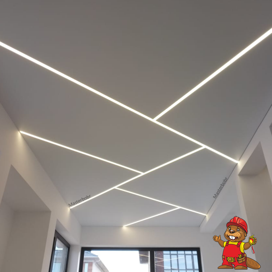 Подвесные потолки со световыми линиями