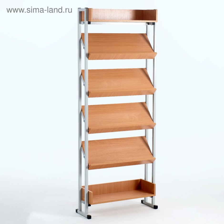 Стеллаж библиотечный двухсторонний 900х520х1900