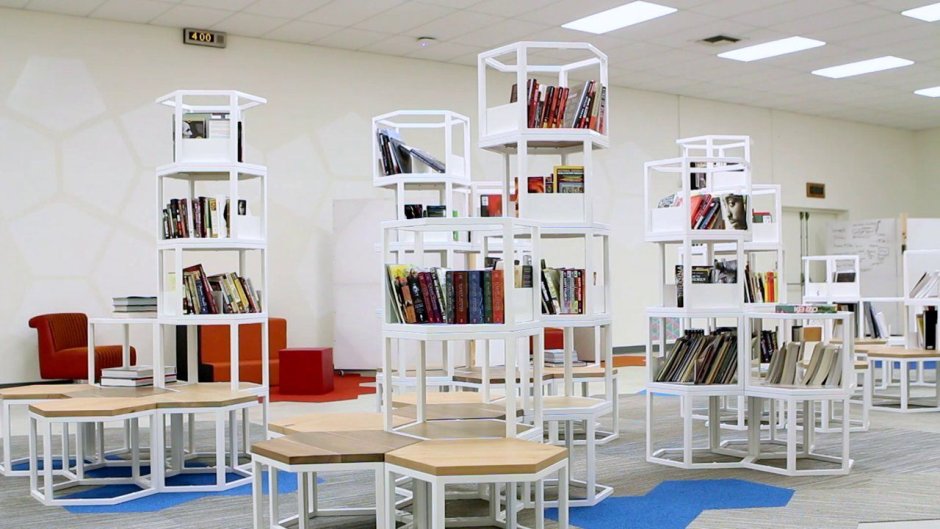 Стеллаж библиотечный демонстрационный