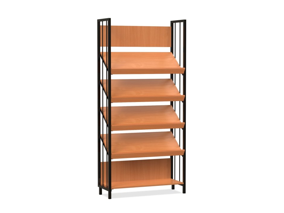 Стеллаж библиотечный демонстрационный 900х320х1910