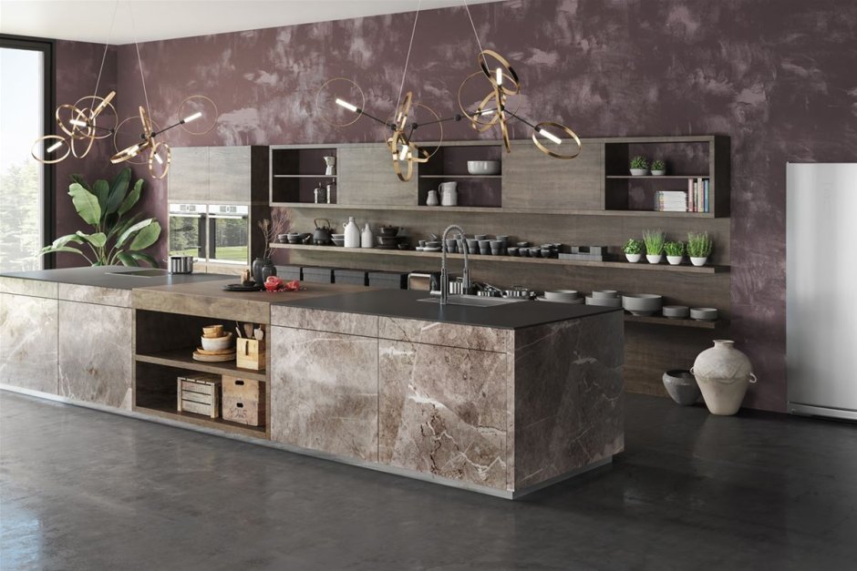 Немецкие кухни Sachsenküchen бетон