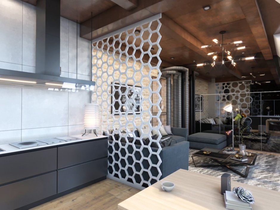 Перфорированные перегородки для зонирования