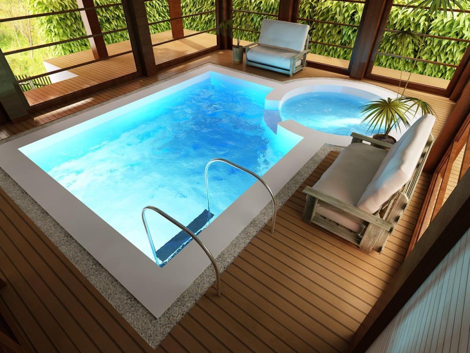 Маленький бассейн в доме