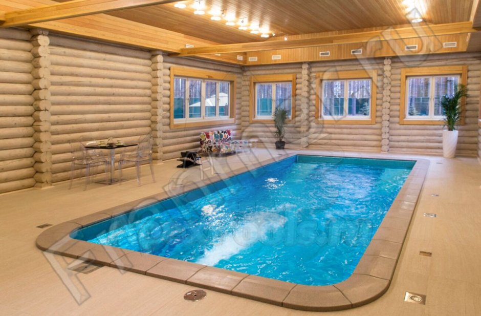 Баня с бассейном