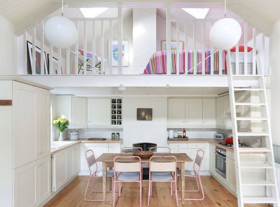 Двухуровневый лофт 60 кв м