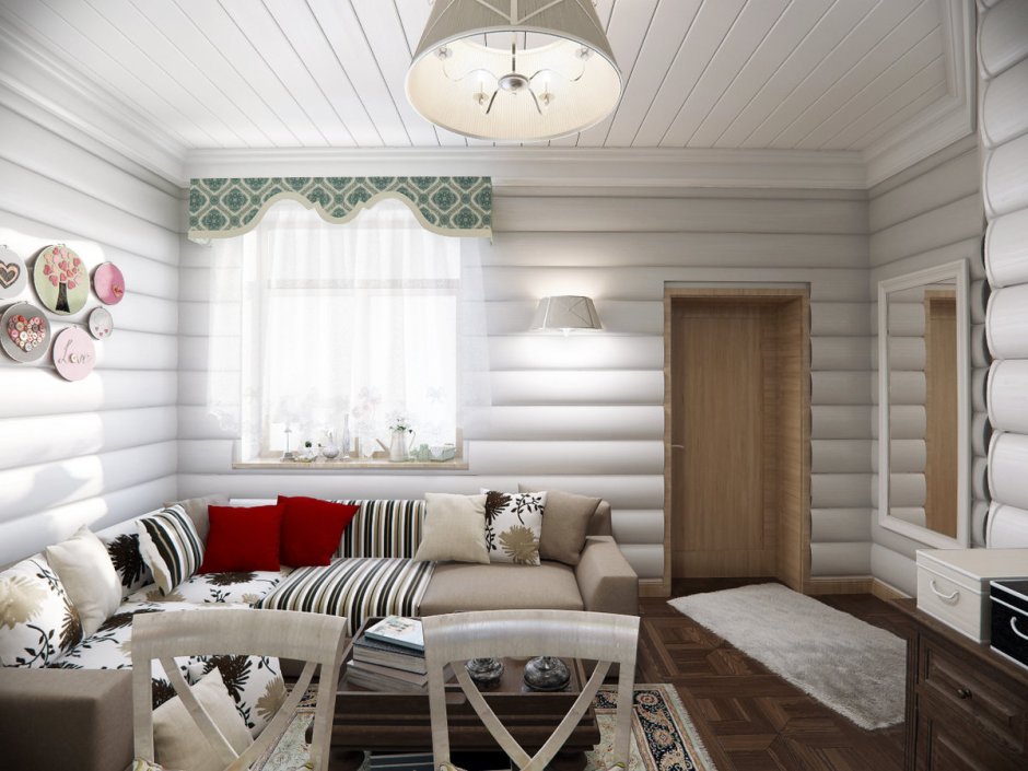 Кухня в бревенчатом доме