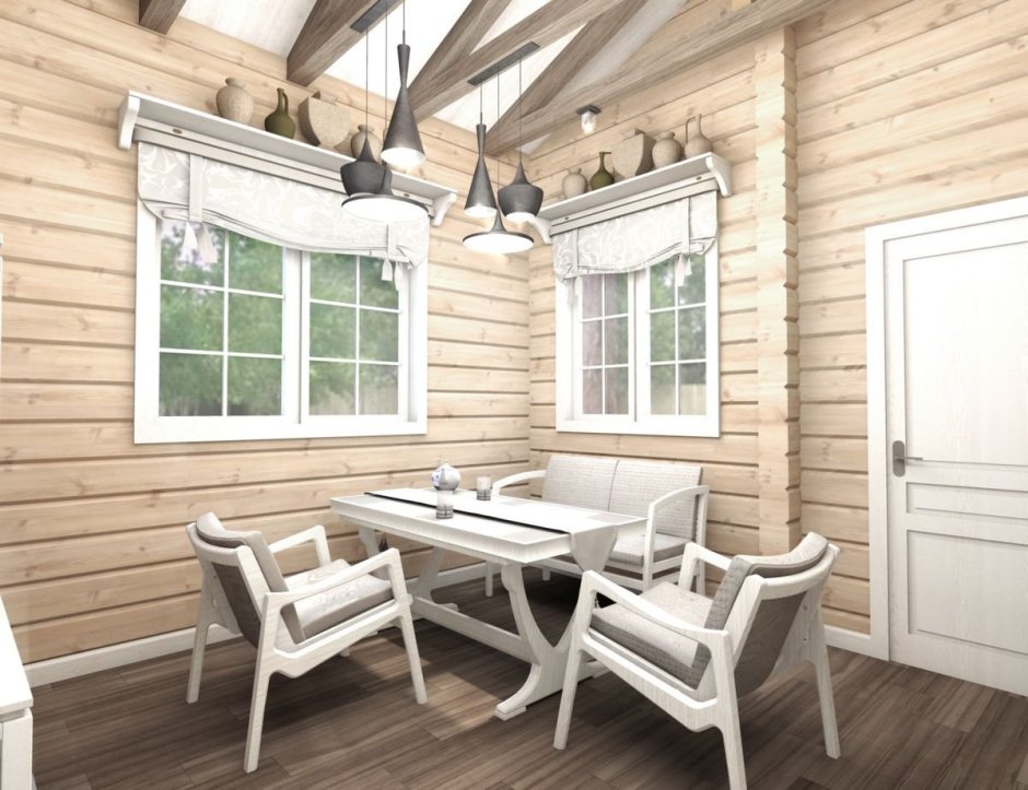 Комната отдыха в бане в стиле Прованс