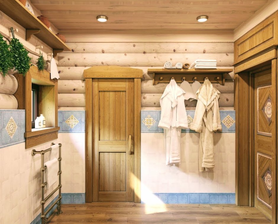 Отделка комнаты отдыха в бане