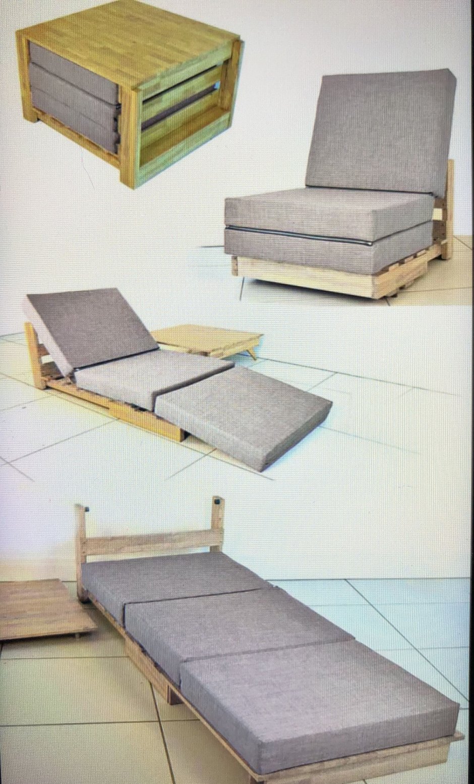 Разобранный диван