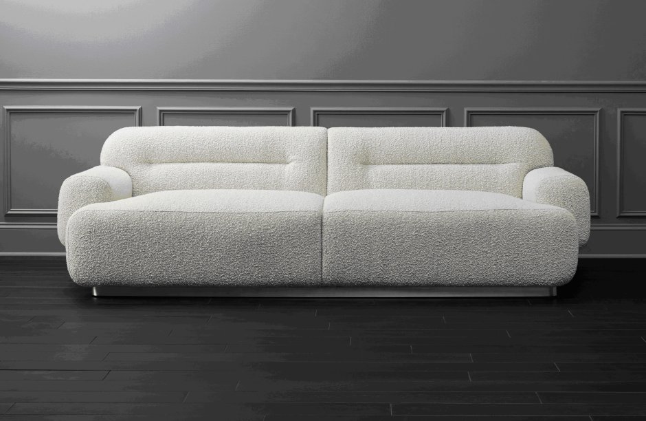 Диван белый букле