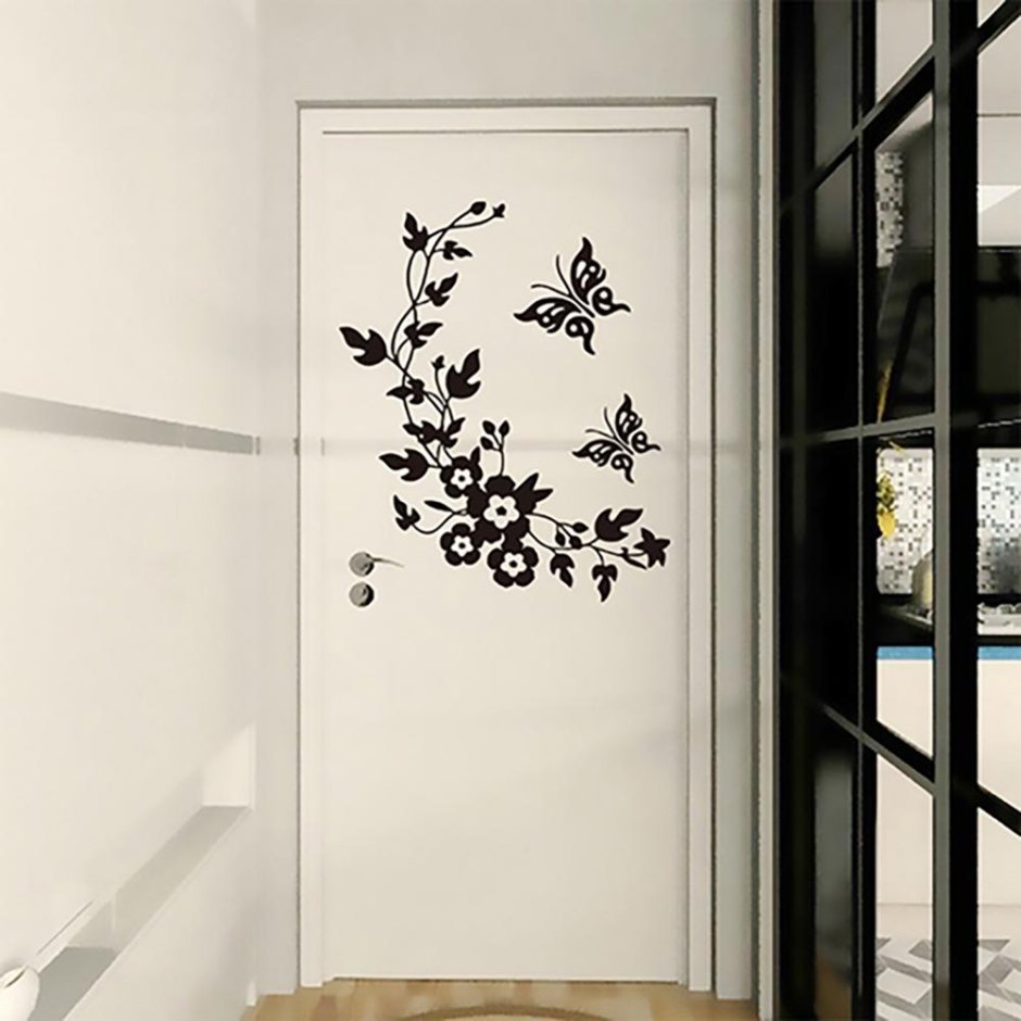 Декоративные наклейки на двери