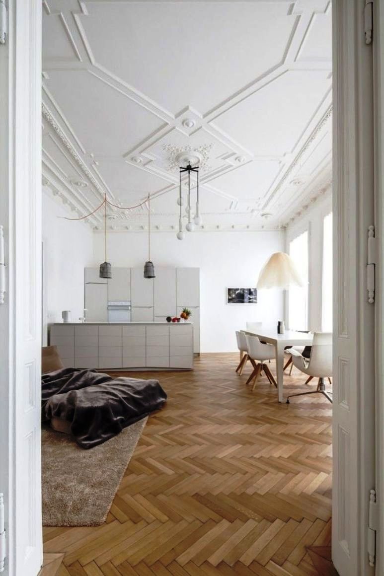 Паркет елочка в современном интерьере