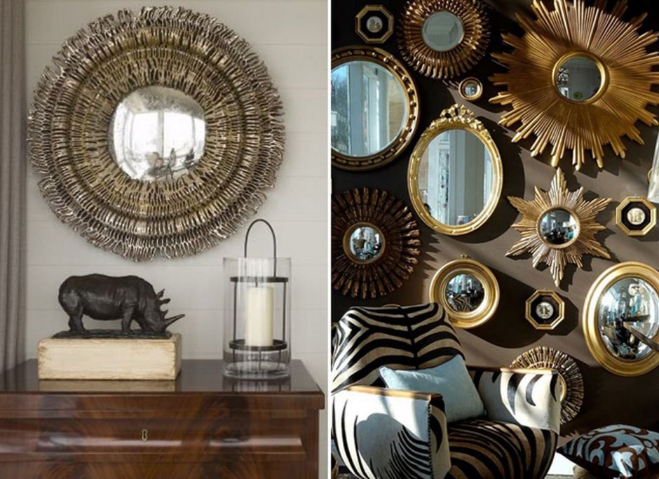 Металлизированные предметы в интерьере