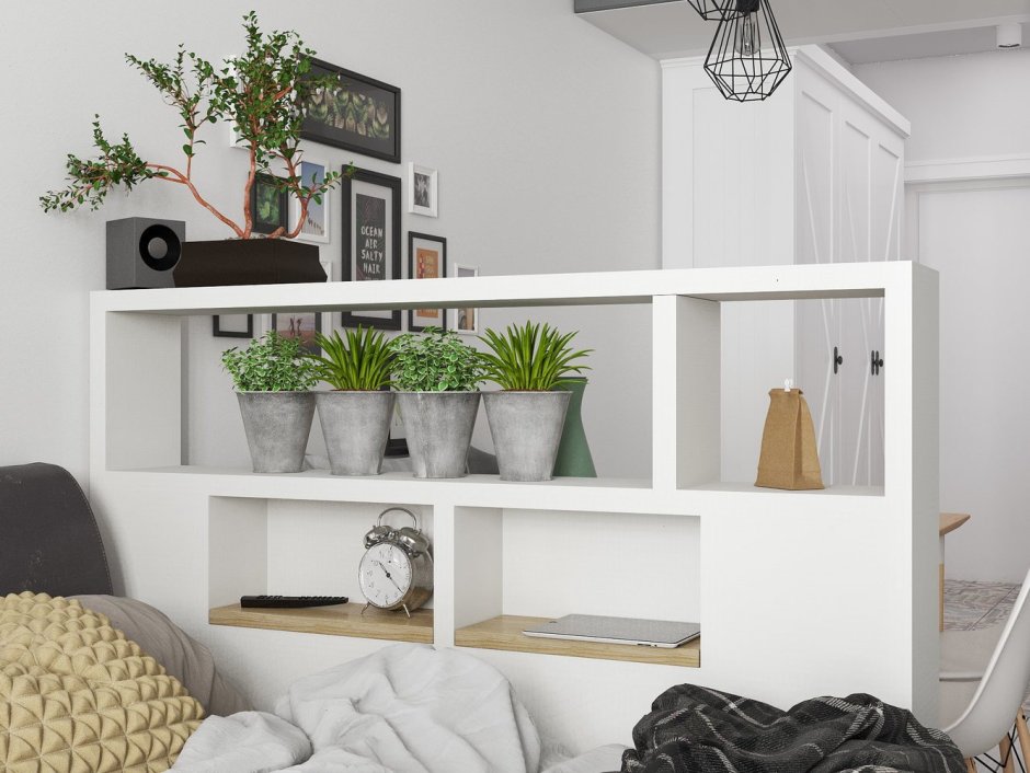 Перегородка с растениями