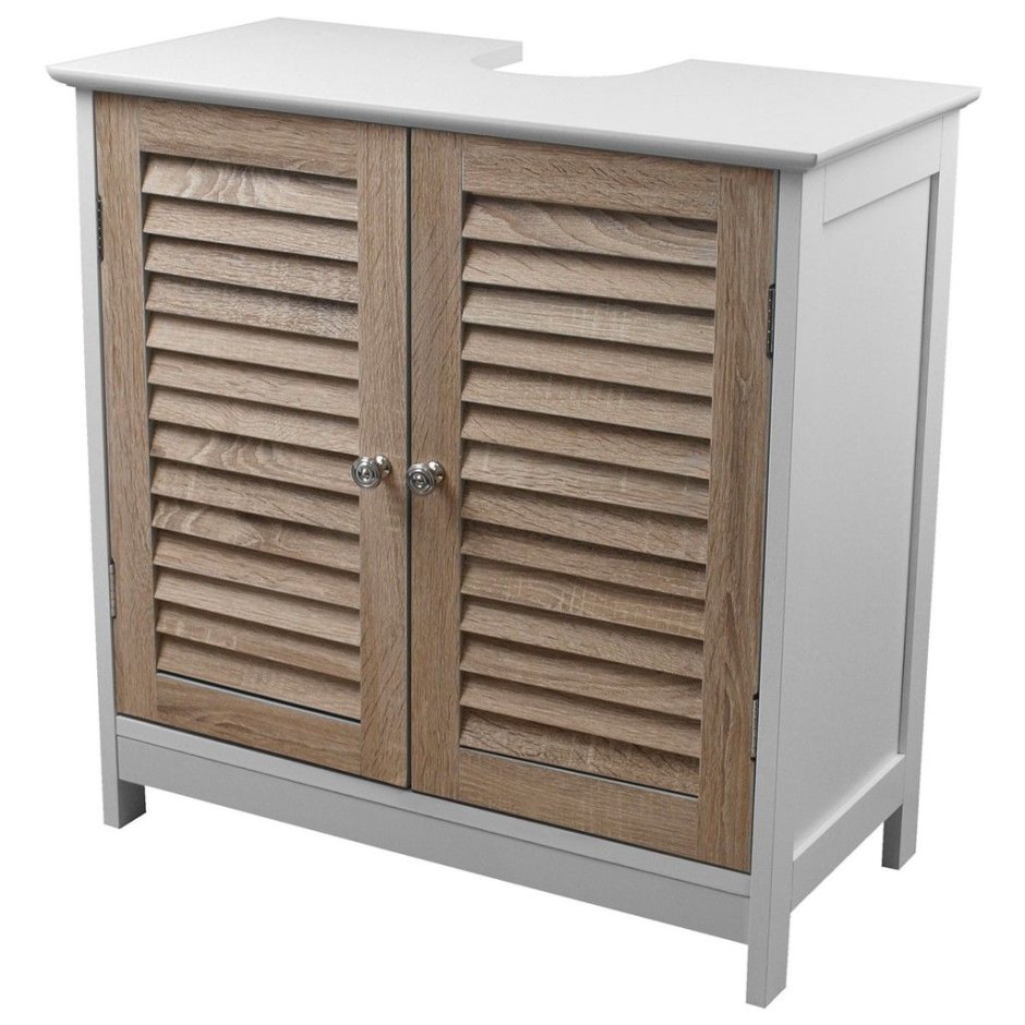 Тумба 100 с раковиной с жалюзийными дверцами