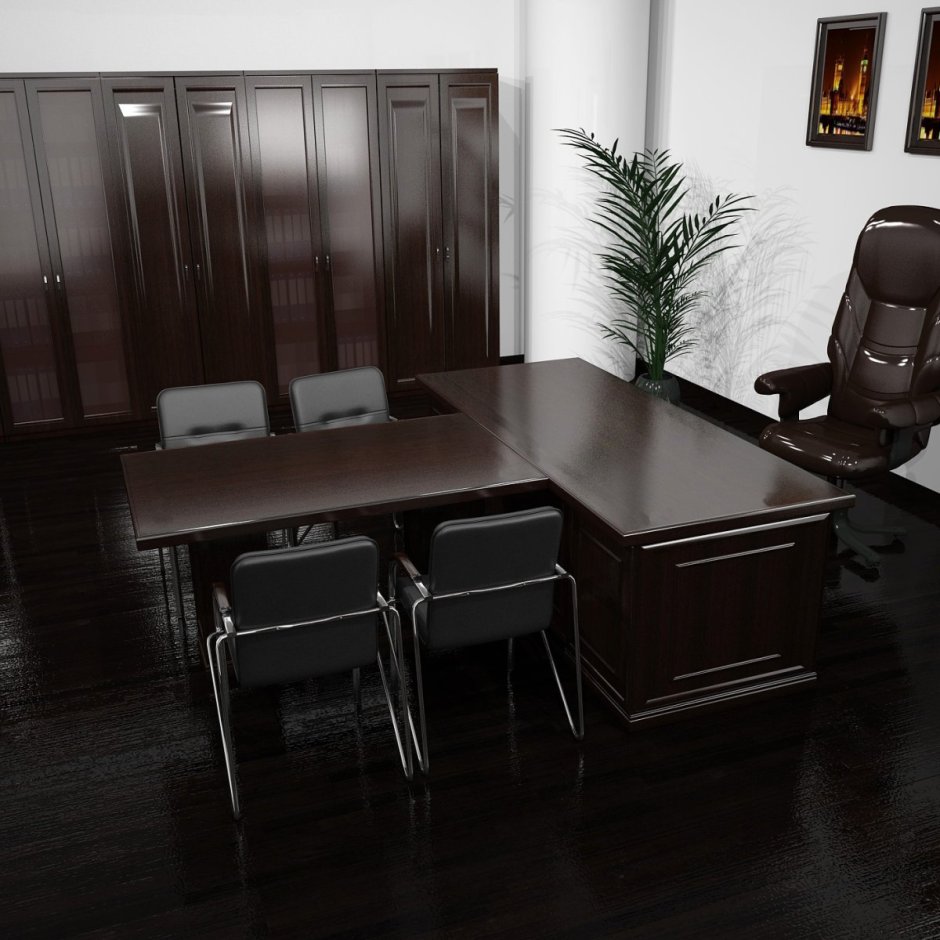 Кабинет руководителя Модерн Шамони темный