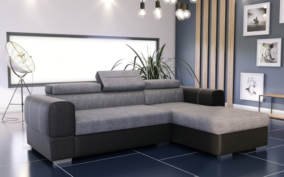 Мягкая мебель синего цвета