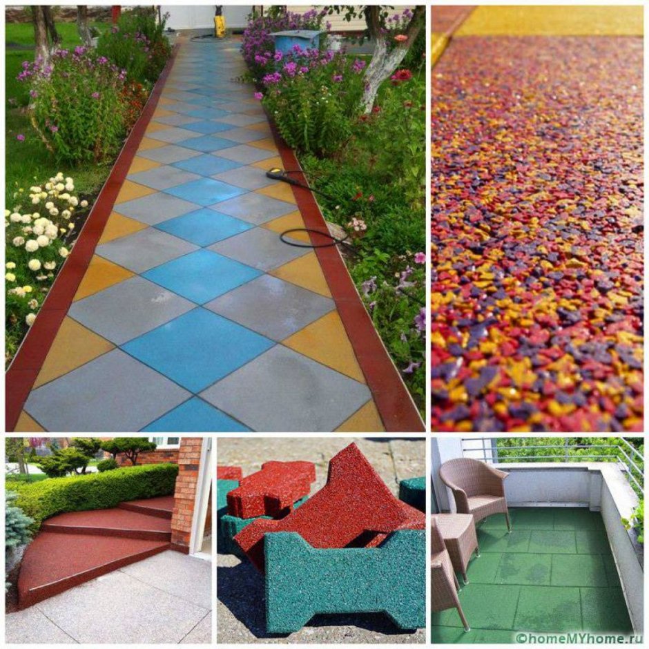 Резиновые садовые дорожки