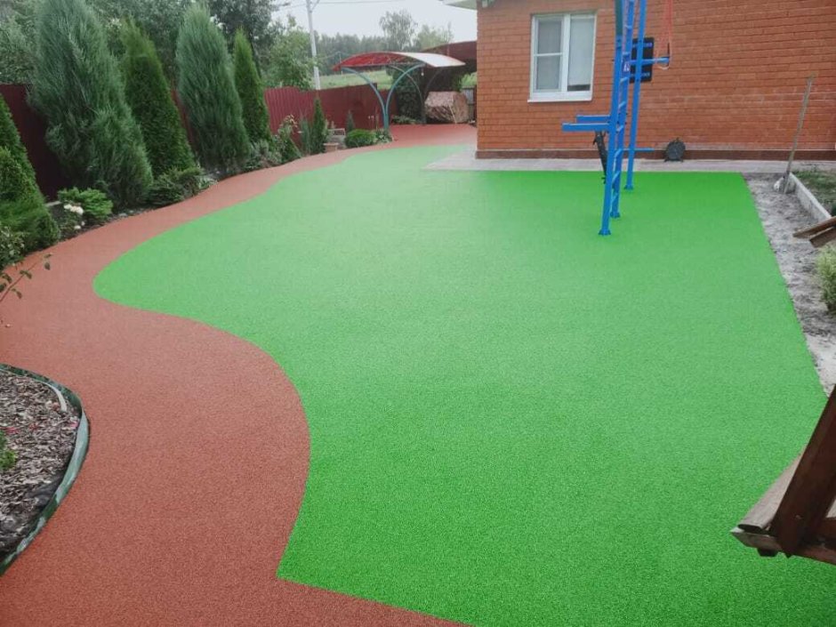 Резиновое покрытие для двора