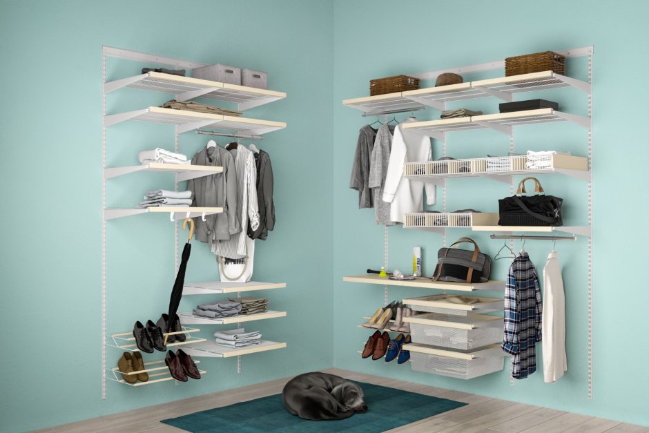 Стеллажные системы для гардеробной аристо