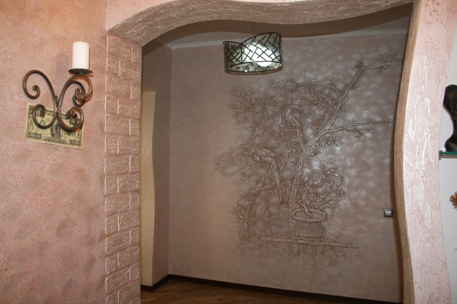 Отделка арки декоративной штукатуркой