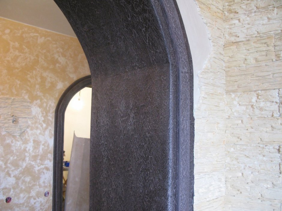 Отделка арки декоративной штукатуркой