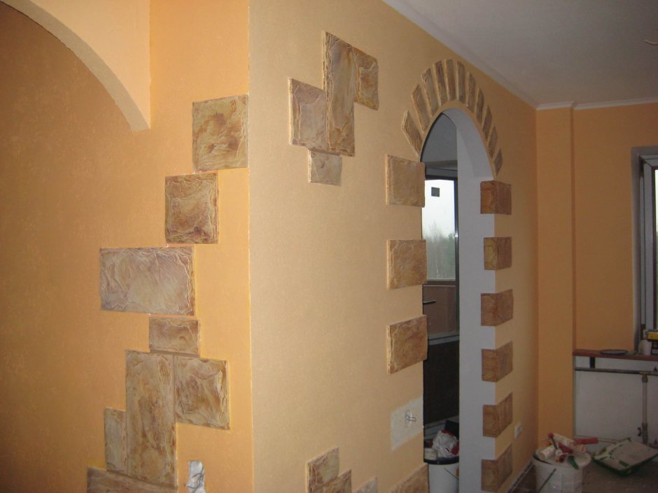 Отделка арки декоративной штукатуркой