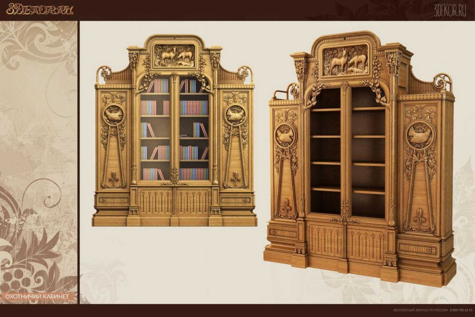 Резные шкафы из массива дерева
