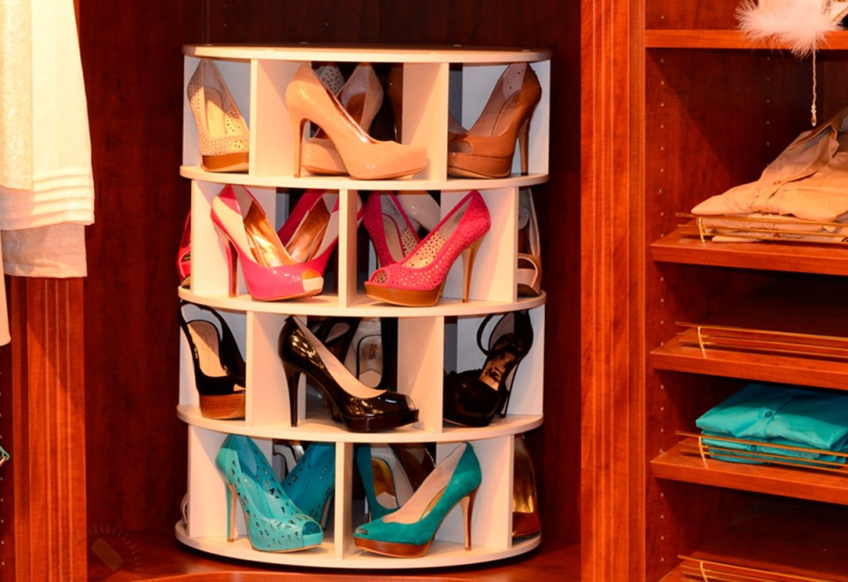 Вращающийся обувной шкаф