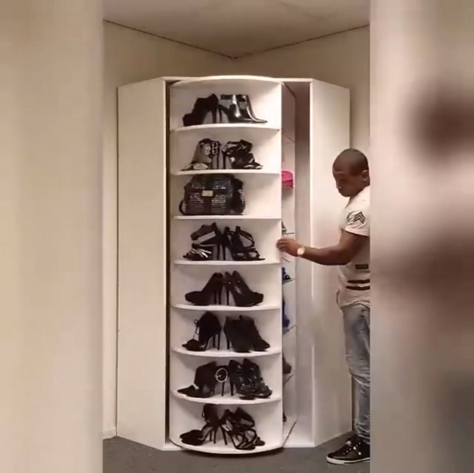 Вращающийся обувной шкаф