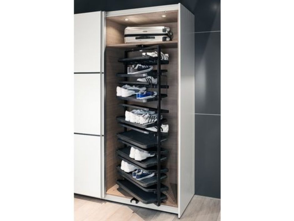 Полка для обуви Stream 800мм, алюм/черный гратис